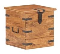 Vidaxl Coffre 40x40x40 Cm Bois D'acacia Solide Marron