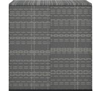 vidaXL Coffre à coussins de jardin en rotin PE 100x49x103,5 cm Gris