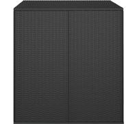 vidaXL Coffre à coussins de jardin en rotin PE 100x97,5x104 cm noir