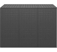 Vidaxl Boîte À Coussins De Jardin Résine Tressée 145x100x103 Cm Noir Noir