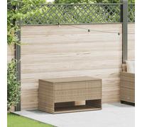 Vidaxl Coffre À Coussins D'extérieur Beige 100x55x55,5 Cm Polyrotin Beige