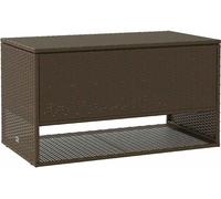 vidaXL Coffre à coussins d'extérieur brun 100x55x55,5 cm Poly rotin