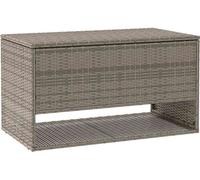 vidaXL Coffre à coussins d'extérieur Gris 100x55x55,5 cm Poly rotin