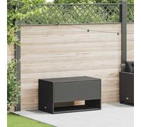 vidaXL Coffre à coussins d'extérieur noir 100x55x55,5cm résine tressée