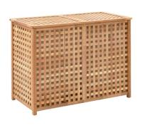 Vidaxl Coffre À Linge 87,5x46x67 Cm Bois De Noyer Massif