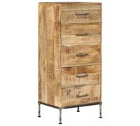 Coffre À Tiroirs 45 X 35 X 106 Cm Bois De Manguier Massif