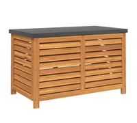 vidaXL Coffre de jardin 90x48x55 cm en bois massif d'eucalyptus