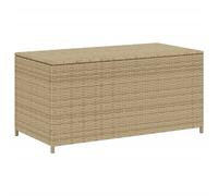 vidaXL Coffre de jardin beige 190L Poly rotin