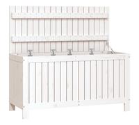 vidaXL Coffre de jardin blanc 115x49x60 cm pin massif