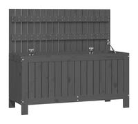 Vidaxl Boîte De Rangement De Jardin Gris 115x49x60 Cm Bois De Pin