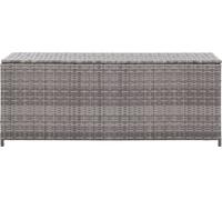 vidaXL Coffre de jardin gris 120x50x60 cm Poly rotin