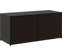 vidaXL Coffre de jardin Marron 283L Poly rotin