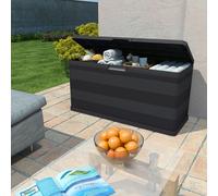 vidaXL Coffre de jardin noir 117×45×56 cm