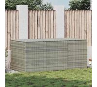 vidaXL Coffre de jardin Poly rotin 180x90x70 cm Gris