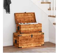 vidaXL Coffre de rangement 2 pcs Bois massif de manguier