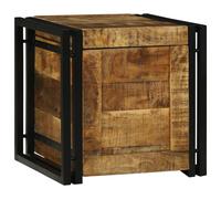 vidaXL Boîte de rangement 40 x 40 x 40 cm Bois de mangue massif, Boîte de rangement salon, organisateur moderne, déco fonctionnelle pour une maison au style rustique