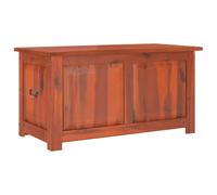 Coffre de rangement avec couvercle marron bois massif d'acacia364916
