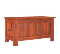 vidaXL Coffre de Rangement avec Couvercle, Boîte à Jouets, Armoire de Rangement, Organisateur de Salon Couloir, Marron Bois Massif d'Acacia