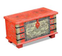 vidaXL Coffre de rangement Bois de manguier rouge 80 x 40 x 45 cm 243331