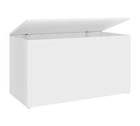 vidaXL Coffre de Rangement Boîte de Rangement Armoire Conteneur Meuble de Rangement Organisateur Maison Blanc 84x42x46 cm Bois d'Ingénierie
