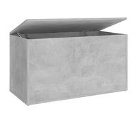vidaXL Coffre de Rangement Boîte de Rangement Armoire Conteneur Meuble de Rangement Organisateur Maison Gris Béton 84x42x46 cm Bois d'Ingénierie
