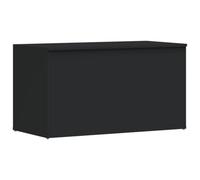 vidaXL Coffre de Rangement Boîte de Rangement Armoire Conteneur Meuble de Rangement Organisateur Maison Noir 84x42x46 cm Bois d'Ingénierie