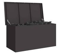 vidaXL Coffre de Rangement de Jardin Acier 100 x 50,5 x 50 cm 220 Noir, Solution de Rangement pour Jardin et terrasse, boîte résistant aux intempéries, Organisateur métallique Robuste