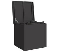 vidaXL Boîte de rangement extérieure 55 x 50,5 x 50 cm Acier résistant aux intempéries Noir
