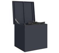 vidaXL Coffre de Rangement de Jardin Acier 55 x 50,5 x 50 cm 117, Solution de Rangement pour Jardin et terrasse, boîte résistant aux intempéries, Organisateur métallique Robuste