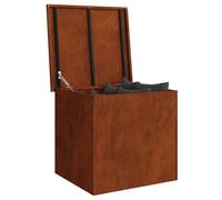 vidaXL Coffre de Rangement de Jardin Acier 55 x 50,5 x 50 cm 220, Solution de Rangement pour Jardin et terrasse, boîte résistant aux intempéries, Organisateur métallique Robuste