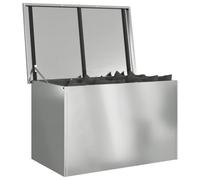 vidaXL Coffre de Rangement de Jardin Acier 80 x 50,5 x 50 cm 175 L, Solution de Rangement pour Jardin et terrasse, boîte résistant aux intempéries, Organisateur métallique Robuste