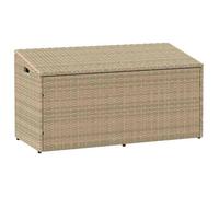vidaXL Coffre de rangement de jardin 110x50x58 cm Résine tressée Beige 4104072