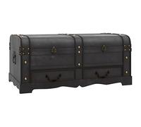 vidaXL Coffre de rangement en bois Large Noir
