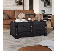 vidaXL Coffre de rangement en bois Large Noir 60797