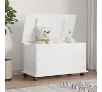 Vidaxl Coffre De Rangement Et Roulettes Alta Blanc 73x39,5x43 Cm Multicolore