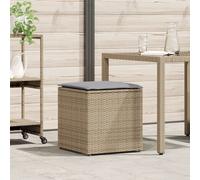 Vidaxl Coffre De Rangement Extérieur Beige Rattan Synthétique Moyen Beige