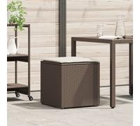 vidaXL Coffre de Rangement Extérieur Brun et Crème Rotin Moyen Rangement