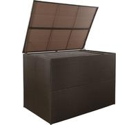 Vidaxl Boîte De Stockage De Jardin Marron 150x100x100cm Résine Tressée