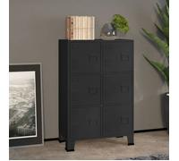 vidaXL Coffre de rangement industriel Noir 75x40x115 cm Métal 339628