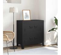 Vidaxl Coffre De Rangement Industriel Noir 75x40x80 Cm Acier Noir