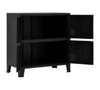 Vidaxl Coffre De Rangement Industriel Noir 75x40x80 Cm Acier Noir