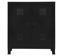 Vidaxl Coffre De Rangement Industriel Noir 90x40x100 Cm Acier Noir