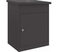 vidaXL Coffre de rangement pour paquets noir 44 x 35 x 59 cm acier