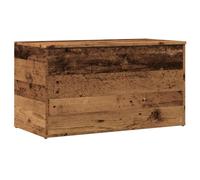Coffre de rangement - Vieux bois - 84x42x46 cm - Bois d'ingénierie - Style vintage