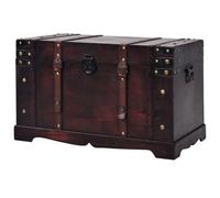 vidaXL Coffre Vintage de Rangement, Boîte de Stockage, Coffre à Trésors, Meuble de Chambre à Coucher Salon Salle de Séjour Intérieur, Bois