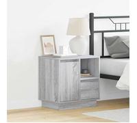 vidaXL Coffres de chevet avec LEDs Gris Sonoma 50 x 34,5 x 50 cm - Ensemble de tables de nuit modernes en bois d'ingénierie 869589