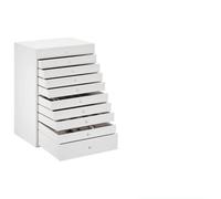 vidaXL Coffret à bijoux 10 niveaux avec porte-montres Blanc 29 x 20,5 x 40,