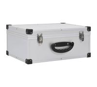 vidaXL Coffret CD pour 60 CD Aluminium ABS Argenté