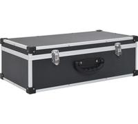 vidaXL Coffret CD pour 80 CD Aluminium ABS noir