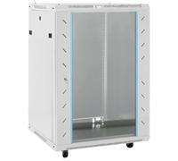 vidaXL Coffret de réseau 15U 19" IP20 gris 60x45x86 cm sur pied